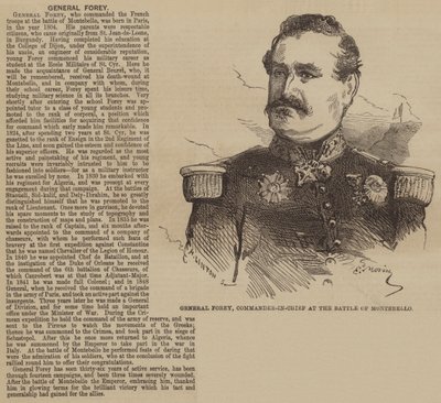 Generaal Forey, opperbevelhebber bij de slag van Montebello door Edmond Morin